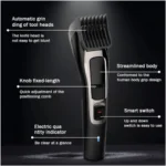 ENCHEN Sharp 3S Type-C professional rechargeable cordless hair and beard trimmer with length adjustment wheel and charging cable open