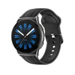 Haylou Solar Lite 2 Smart Watch showing a modern round metallic smartwatch frame with a 1.38-inch HD touchscreen display and a soft silicone strap view