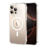 UGREEN 45924 Classy Clear Magnetic protective phone case model CA112 showing its ultra-slim transparent body with an embedded strong magnetic circle array tailored perfectly for iPhone 16 Pro Max