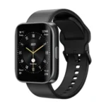 QCY Urban GS smart watch with premium square 1.95-inch AMOLED display screen and a sleek metallic zinc alloy chassis shown in image_72eee5.png