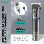 VGR V-963 Professional Rechargeable Hair and Beard Trimmer - Image 2