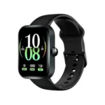 Haylou Watch 4 Smart Watch showing a sleek metallic square smartwatch frame with a rotating crown, a wide 1.93-inch HD touchscreen, and a comfortable silicone strap
