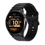 Haylou Watch 4S smart watch with premium round 1.43 inch AMOLED display and an aluminum alloy rotating crown shown in image_72eee5.png