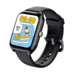 Oraimo Watch 5 Max showing the front digital interface dial design and premium wrist strap layout