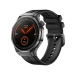 HONOR Watch 5 Ultra premium flagship smartwatch with aerospace grade titanium case and brown leather strap rotating crown dial perspective view