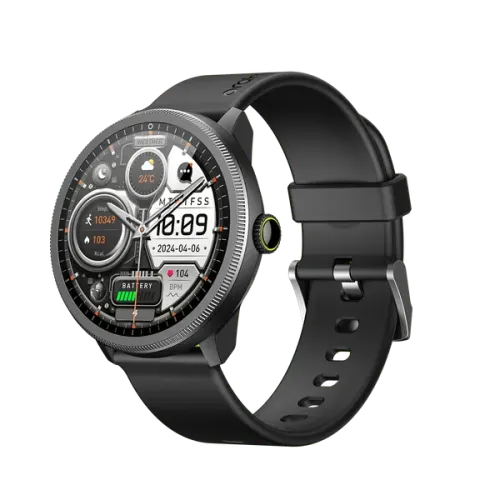 Oraimo Watch 5R Smart Watch with classic round dial and vivid 1.43 inch AMOLED display tracking sports and heart rate metrics