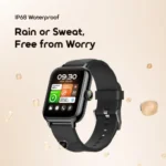 Oraimo Watch 6 Nano Smart Watch showing a sleek, compact rectangular smartwatch frame with a bright 1.57-inch HD touchscreen and a comfortable strap