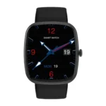 XTRA Active S5 Pro+ Smart Watch showing the square front digital dial interface design and black premium wrist strap layout