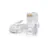 ADP RJ45 UTP Cable Connector 100 pcs bulk supply pack showing multiple crystal clear 8P8C modular network plugs with gold plated pins arranged cleanly next to each other