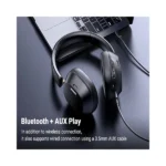 UGREEN 35757 HiTune Max5c Head-mounted Noise Canceling Bluetooth Headphones in matte black displaying the padded headband and foldable memory foam ear cups