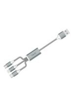 Havit H622 3-in-1 Charging Cable Price in BD - Front layout view of Havit H622 3-in-1 Micro USB, Type-C and Lightning fast charging cable