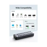 UGREEN 90307 CM481 Powered USB-C to 7-Port USB 3.0 Hub with 12V Power Adapter - Image 3