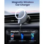 UGREEN 15120 CD345 15W Qi Magnetic Car Mount Wireless Charger - Image 3
