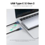 UGREEN 70499 CM238 USB 3.0 2.5-inch SATA external hard drive enclosure, portable storage case for HDD/SSD with tool-free design