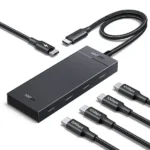 UGREEN 55334 CM806 USB-C to 4-port USB-C 3.2 Gen 2 hub with sleek aluminum finish and PD charging support