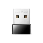 Cudy WU650 AC650 Dual-Band USB Wi-Fi adapter showing its tiny, compact form factor and clear branding, perfect for discreet laptop and desktop upgrades