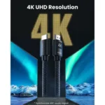 UGREEN HD119 (30999) High-Speed 4K Braided HDMI Male to Male Cable (1m) - Black - Image 2