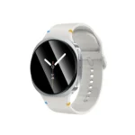 HOCO Y43 Smart Watch displaying its sleek rectangular watch dial crisp full touch color screen comfortable silicone wrist strap and rear optical heart rate sensor