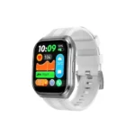 HOCO Y44 Smart Watch showing its 1.83-inch curved HD touch screen bluetooth calling icon durable metallic casing magnetic charging points and comfortable silicone strap