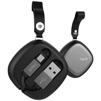 Havit H640 Micro USB Charging Cable Price in BD - Front layout view of Havit H640 Micro USB fast charging and data cable