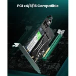UGREEN 70504 Dual-Protocol M.2 NVMe/SATA to PCIe 3.0 x4 Expansion Card - Image 2