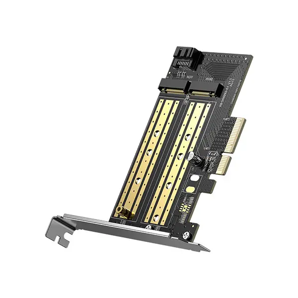 UGREEN 70504 dual-protocol M.2 NVMe and SATA to PCIe 3.0 x4 expansion card for desktop storage upgrades