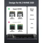 UGREEN 10902 CM400 M.2 NVMe SSD Enclosure – 10Gbps Portable External Drive Case - Image 2