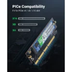 UGREEN 30715 CM465 PCIe 4.0 x16 to M.2 NVMe SSD Expansion Card with Heatsink - Image 3