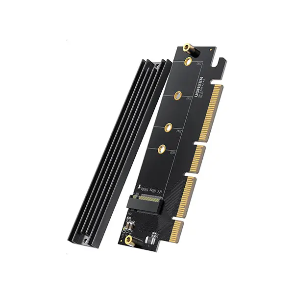 UGREEN 30715 PCIe 4.0 x16 to M.2 NVMe SSD expansion card with aluminum heatsink for desktop storage