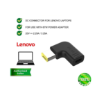 UGREEN 35064 DC Connector for Lenovo Laptops showing its female USB-C input end, premium dark grey casing finish, and the 11 by 5.0mm rectangular yellow-tipped male DC power plug on a clean white background