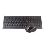 A4TECH 3000N Wireless Bangla Combo showcasing the matte black full-size keyboard with clear Bangla-English key legends next to a compact wireless optical mouse