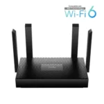 Cudy M1300 AC1200 Dual Band Gigabit Mesh Router 1 Pack showing compact white tower node with front LED indicator light and rear gigabit ethernet ports