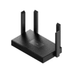 Cudy M1300 AC1200 Dual Band Gigabit Mesh Router 1 Pack showing compact white tower node with front LED indicator light and rear gigabit ethernet ports