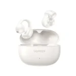 UGREEN 45786 HiTune S3 True Wireless Earbuds in a clean white finish, showcased next to their sleek, minimalist matching charging case