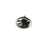 JISULIFE FA17 Outdoor LED Ceiling Fan With Long Tripod Stand Black assembled showing its circular LED ring light layout attached to a tall black metal tripod base frame