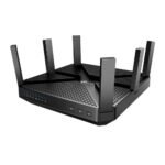 TP-Link Archer C4000 MU-MIMO Tri-Band Wi-Fi Router Price in BD - Black high-performance tri-band Wi-Fi router with six foldable external antennas.