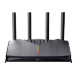 TP-Link Archer GE230 BE3600 Dual-Band Gigabit Wi-Fi 7 Gaming Router showing futuristic design with RGB lighting elements and rear 2.5G gaming ports