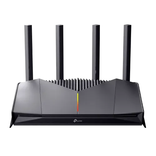 TP-Link Archer GE230 BE3600 Dual-Band Gigabit Wi-Fi 7 Gaming Router showing futuristic design with RGB lighting elements and rear 2.5G gaming ports