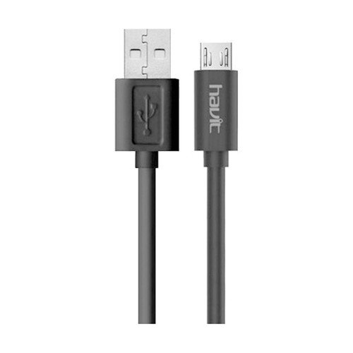 HAVIT CB8610 1M Micro USB Cable Price in BD - Front layout view of HAVIT CB8610 1M Micro USB fast charging and data cable