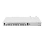 MikroTik CCR2004-1G-12S+2XS Ethernet Connectivity Router Price in BD - 1U white rackmount router with 12 SFP+ ports and 2 SFP28 25G ports