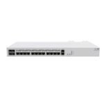 MikroTik CCR2116-12G-4S+ 16 Core ARM CPU 10G Router Price in BD - 1U white rackmount router showing 12 gigabit ports and 4 10G SFP+ cages