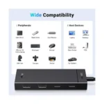 UGREEN 35583 USB-C to 4-port USB-A 3.2 Gen 2 hub with premium aluminum finish for high-speed data transfer
