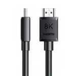 UGREEN 45430 1m HDMI 8K Male to Male Cable in Black featuring nickel-plated Type-A connectors, standard HDMI 2.1 certification labels, and a durable PVC jacket