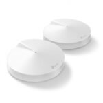 TP-Link Deco M9 Plus AC2200 Tri-Band Mesh WiFi Router (2-Pack) Price in BD - White retail packaging box of Deco M9 Plus tri-band mesh Wi-Fi system.