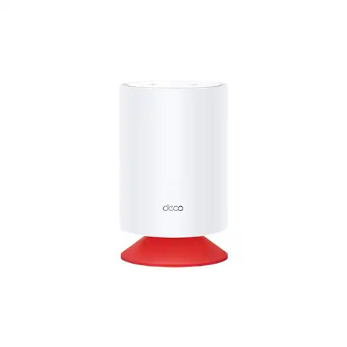 deco-voice-x20-02-500x500 TP-Link Deco Voice X20 AX1800 Mesh Router with Smart Speaker Price in BD - Front view of cylindrical white mesh router unit with built-in speaker grille