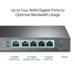 TP-Link TL-R480T+ 5-Port Multi-WAN Load Balance Broadband Router - Image 2