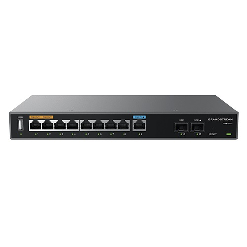 Grandstream GWN7003 9-Port WAN Gigabit VPN Router Price in BD - Black enterprise multi-WAN wired VPN router with 9 gigabit ethernet ports