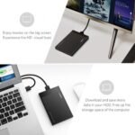 UGREEN 30848 US221 USB 3.0 2.5-inch SATA hard drive enclosure, portable external HDD/SSD case with shock-absorbent foam padding