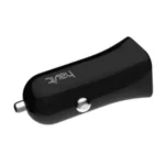 HAVIT H236 Dual USB Port Car Charger Price in BD - Front view of sleek compact HAVIT H236 dual USB port car charger adapter
