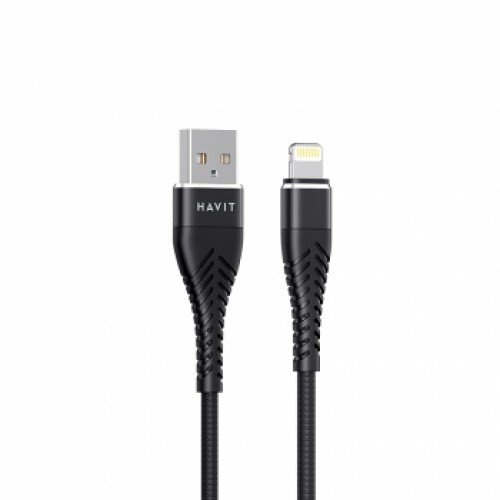 Havit HV-CB705 Lightning Cable Price in BD - Front layout view of Havit HV-CB705 USB to Lightning fast charging and data cable
